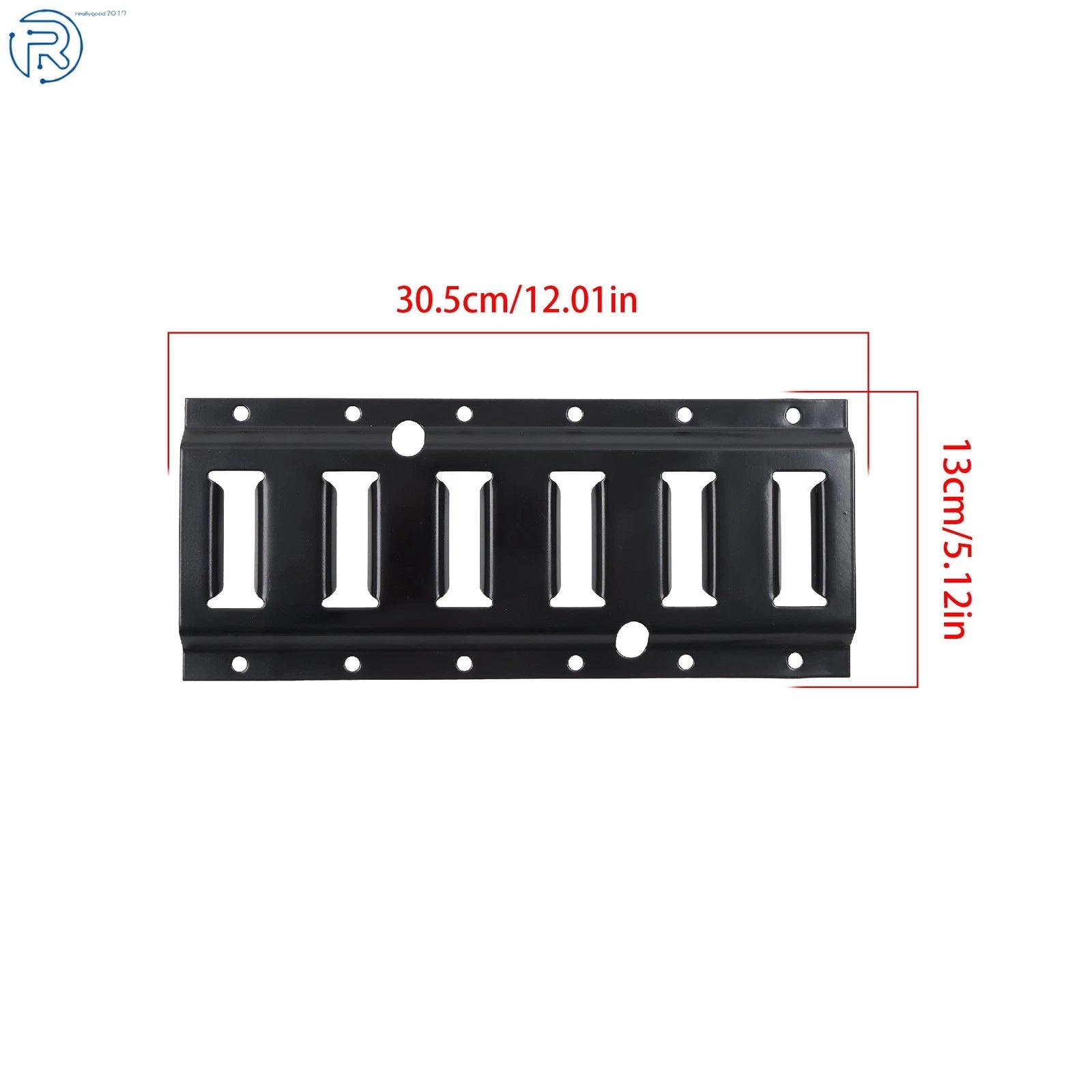 Set of 14 Black E Track Tie Down Rails for Secure Cargo (Powder Coated)