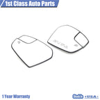 Pair of Rear View Mirror Glass with Backplate for Ford Escape (2017-2018)