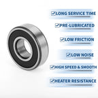 Deep Groove Ball Bearing 6204VV for Scooter Skateboard Wheel (20x47x14mm)