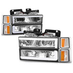 C-Shape LED DRL Headlight for Chevy C/K Pickup Suburban Tahoe (1994–2000)