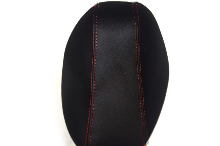 Leather Synthetic Console Armrest Cover for Mazda Protege (1995–1998) Red Stitch
