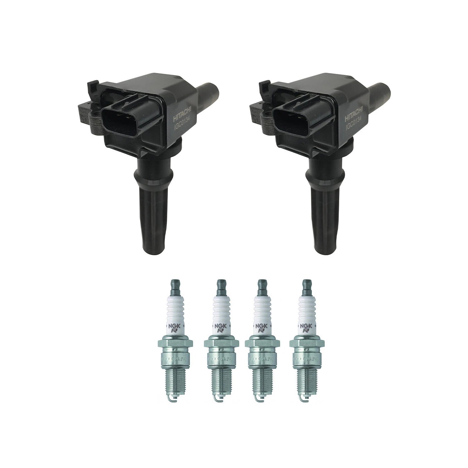 Set of 2 Ignition Coils & 4 NGK Spark Plugs for Kia Optima, Sonata (2011–2016)