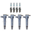 Set of 4 Ignition Coils & Iridium Spark Plugs for Hyundai Kia L4