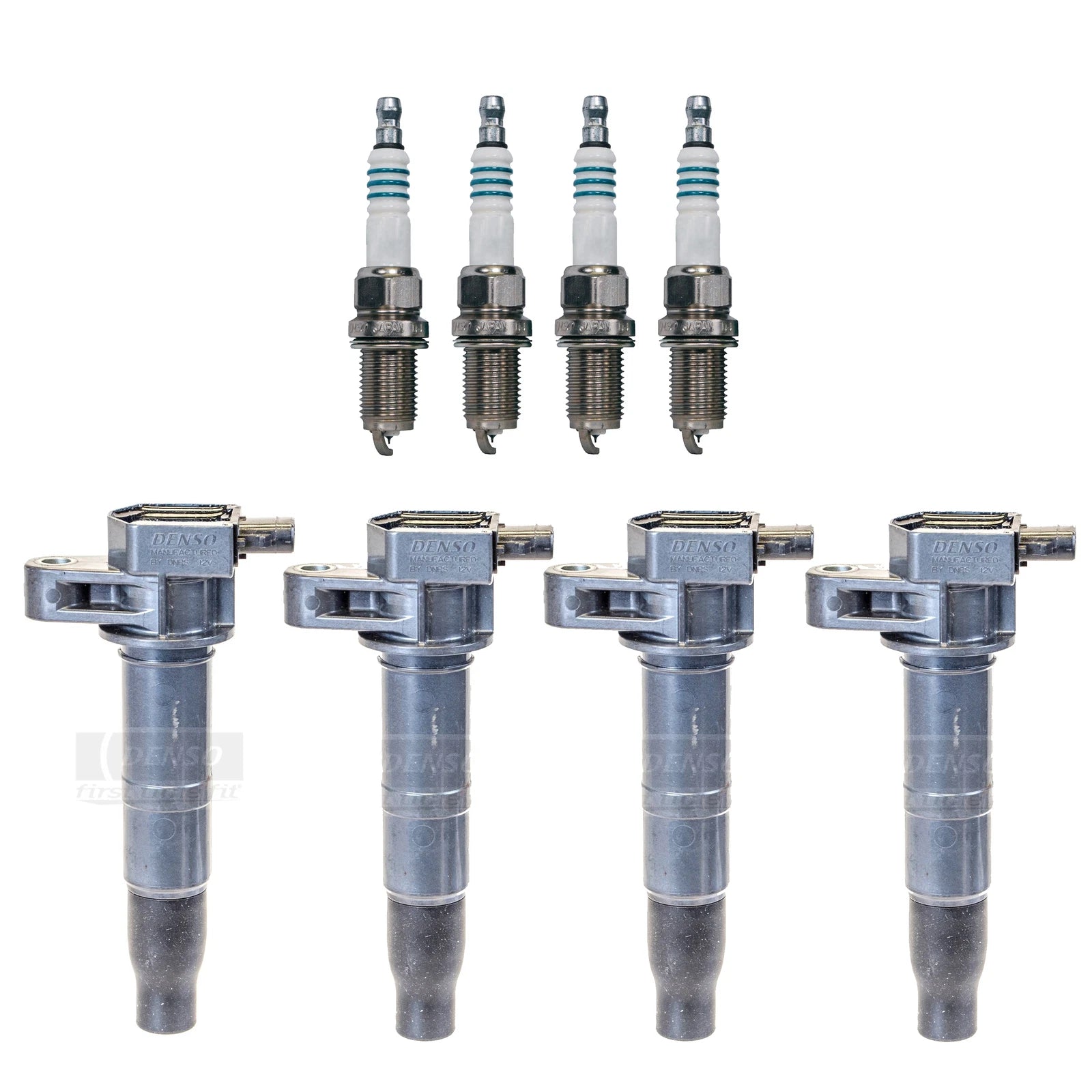 Set of 4 Ignition Coils & Iridium Spark Plugs for Hyundai Kia L4