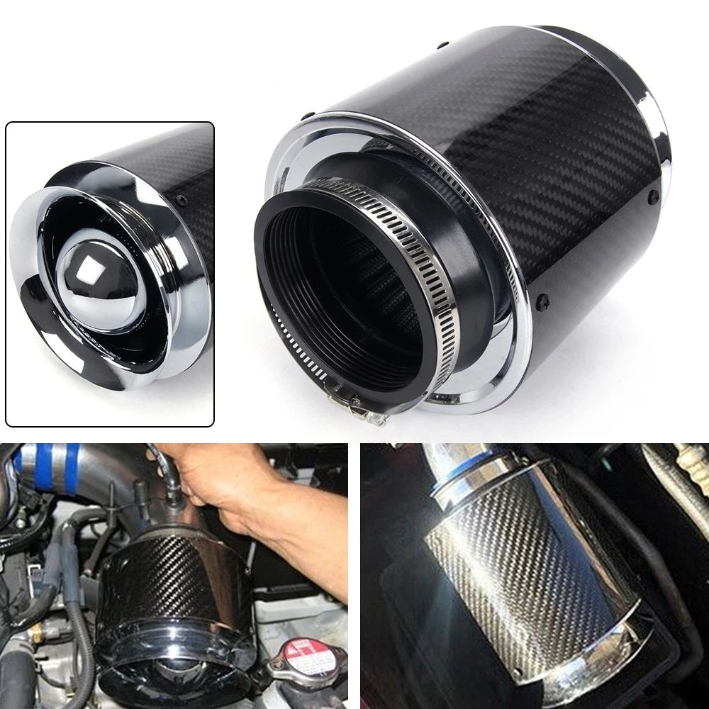 3" Carbon Fiber Hi-Flow Air Filter for Cold Air Intake