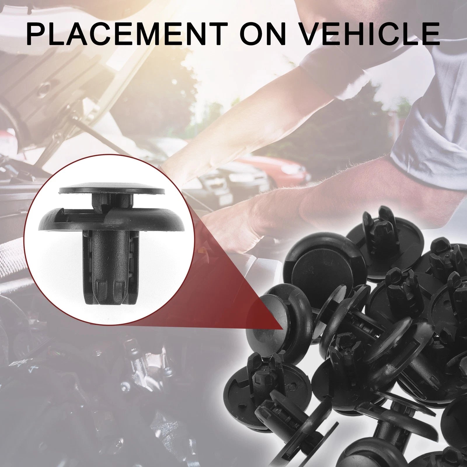 25 Pcs Front Fender Skirt Clip for Honda Civic (2013–2021) & Honda Fit (2015–2021)