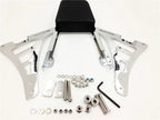 Chrome Backrest Sissy Bar with Leather Pad for Harley Sportster 883 1200 (2004–2023)