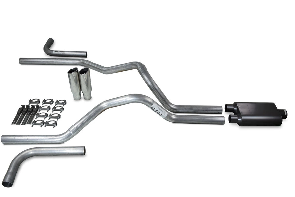 2.5" Dual Exhaust Kit for Chevy GMC 1500 (1996–1999) - 2 Chamber, Side Exit