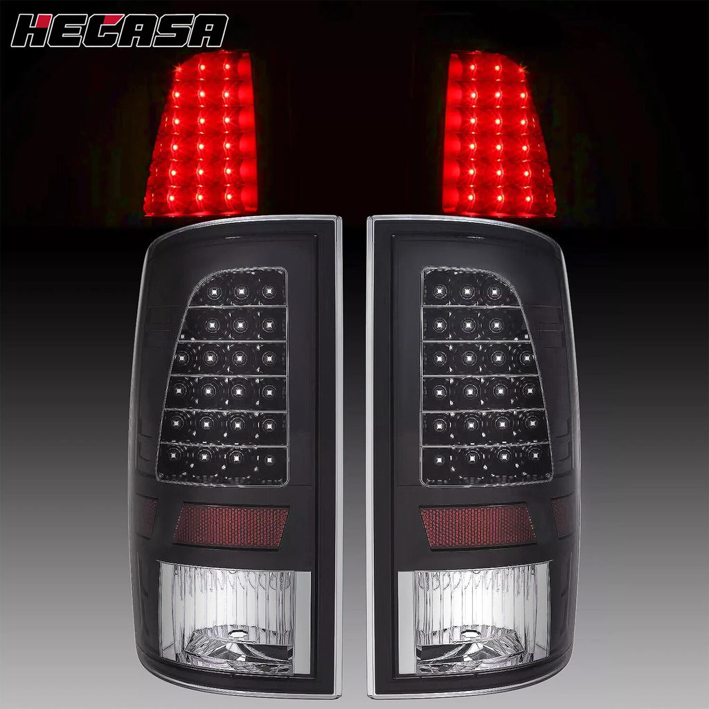 Black Smoke LED Tail Lights for Dodge Ram 1500 2500 3500 (2009–2018)