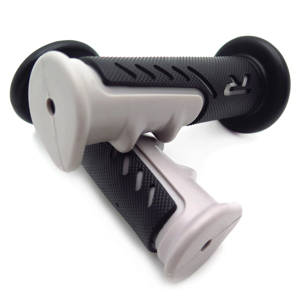 1 Pair Gray Hand Grips for Yamaha XV1600, Suzuki, Honda