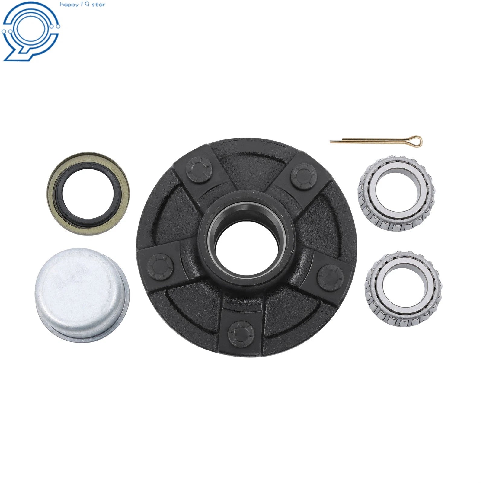 Trailer Hub Kit for 2000 lbs Spindle 5 on 4.5 (2000-2023)