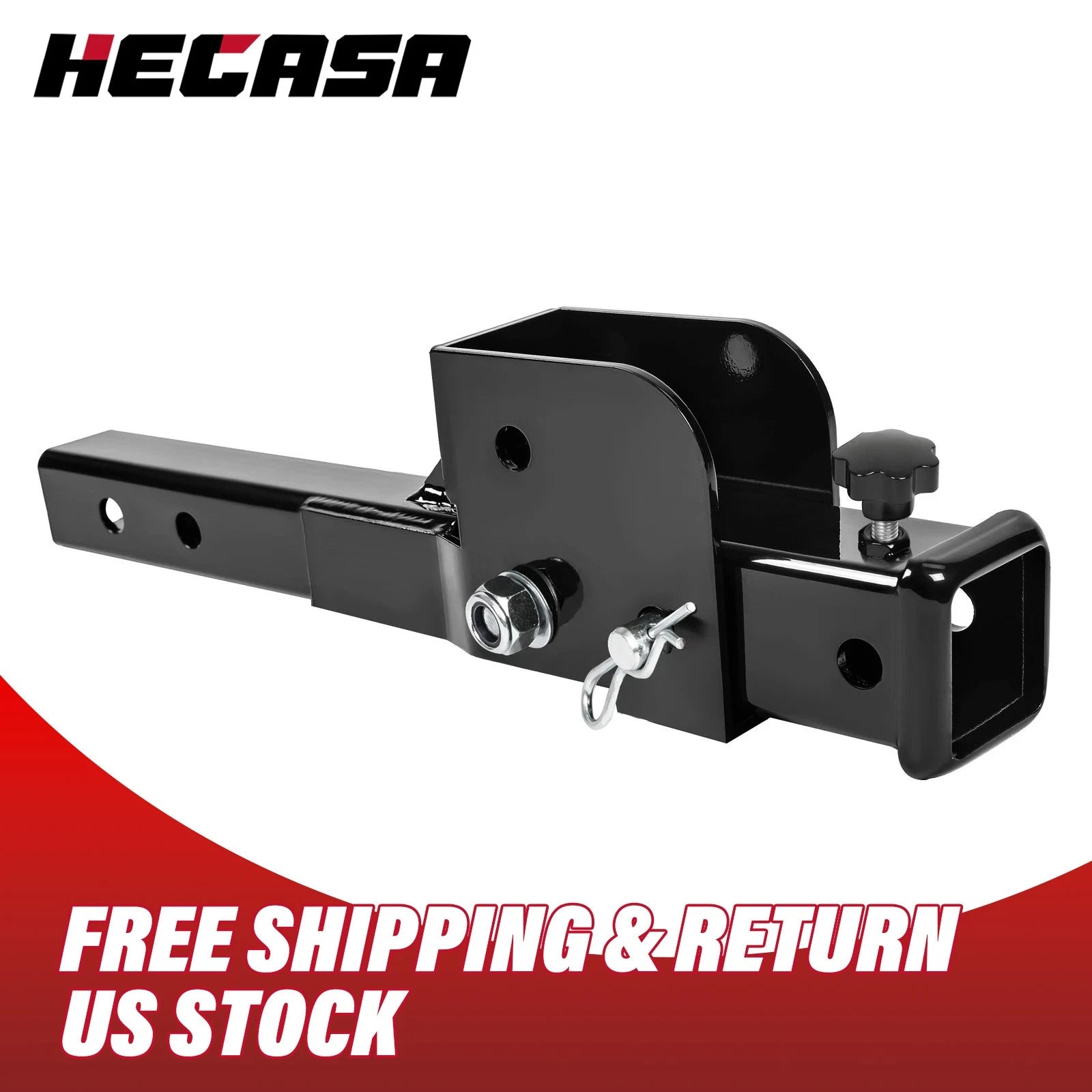 2" Trailer Hitch Mount Shank Tow Adapter for Cargo Carrier (500LBS)