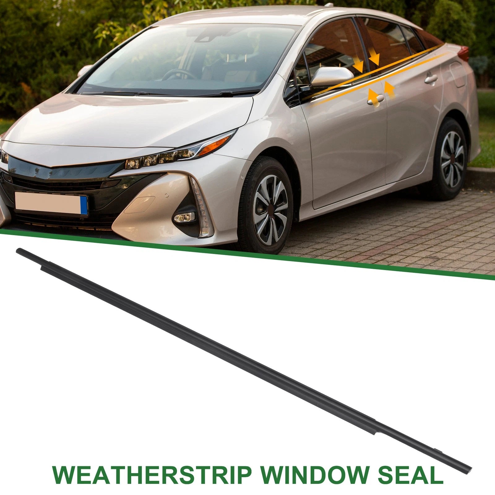 1pc Front Left Weatherstrip Window Seal No. 7572047021 for Toyota Prius (2010–2015)
