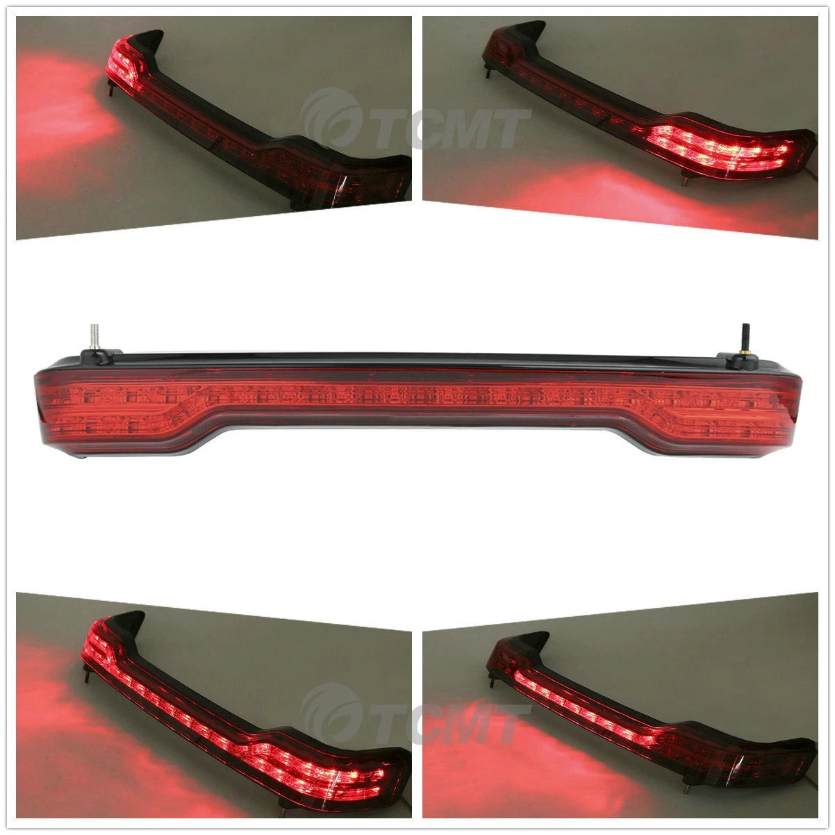 King Trunk Black Latch LED Tail Light for Harley Touring (2014–2025)