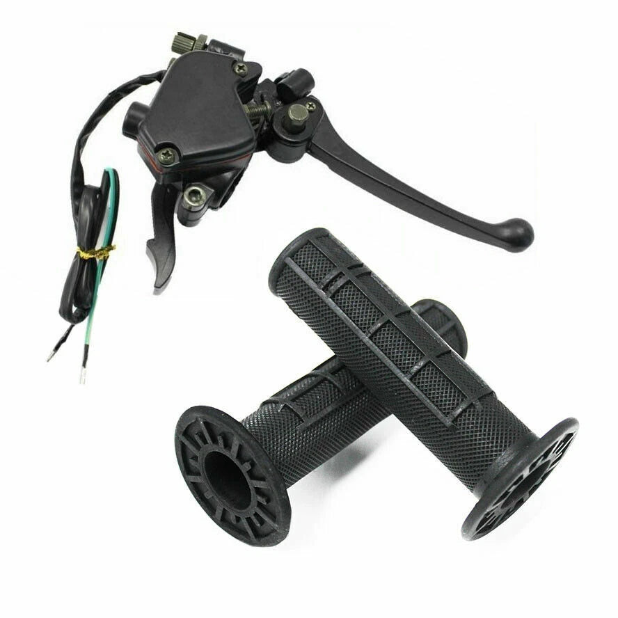 Thumb Throttle Brake Lever + Handle Grips for 50cc 125cc 250cc ATV (Chinese)