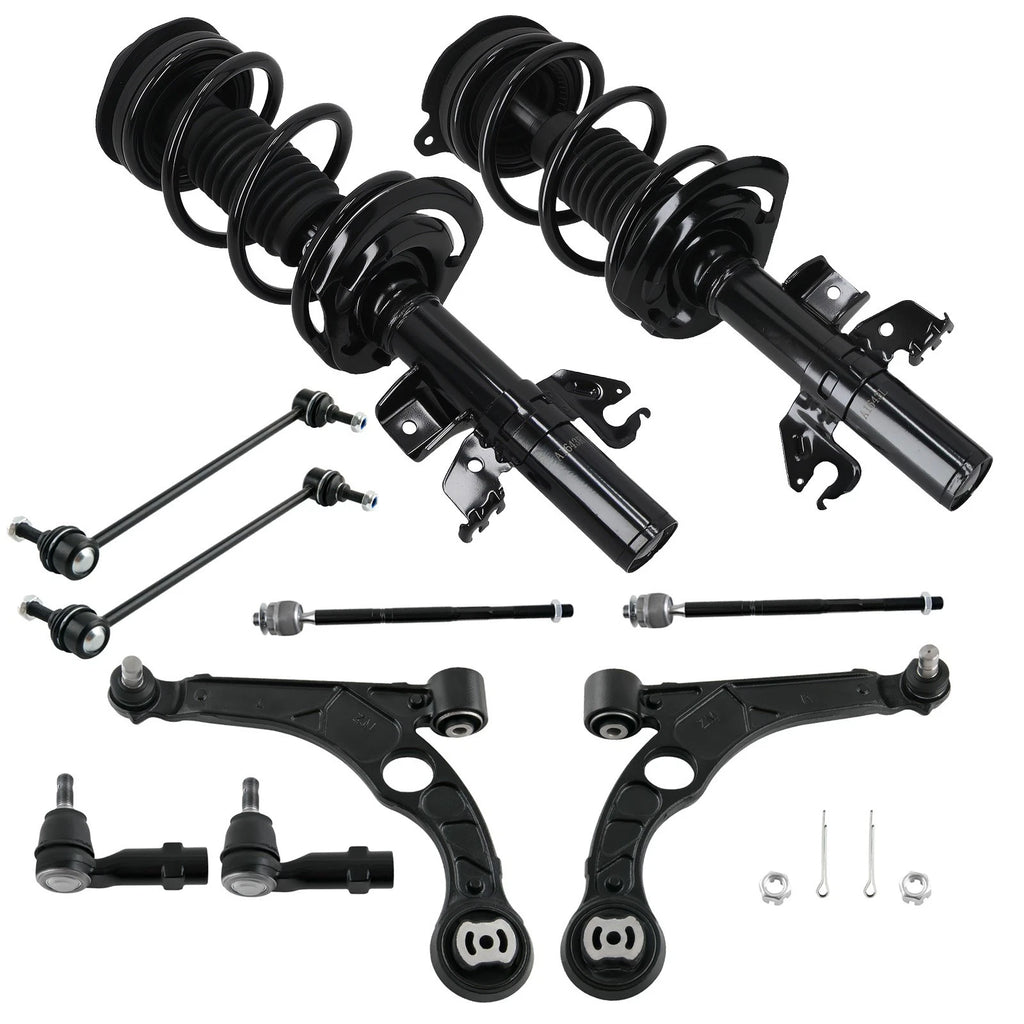 Front Complete Struts Control Arms Tie Rods for Chrysler 200 AWD (2015–2017)