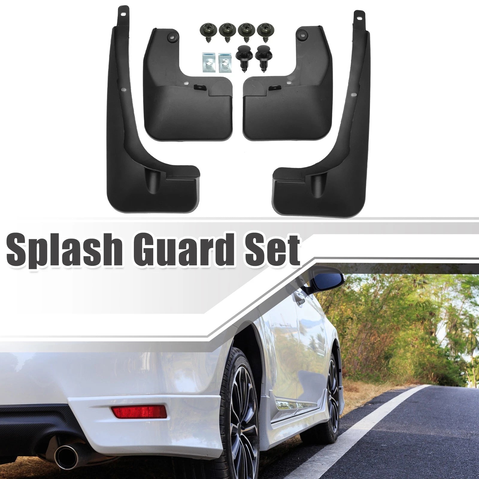 Set of 4 Mud Flaps Splash Guards for Toyota RAV4 (2016–2018)