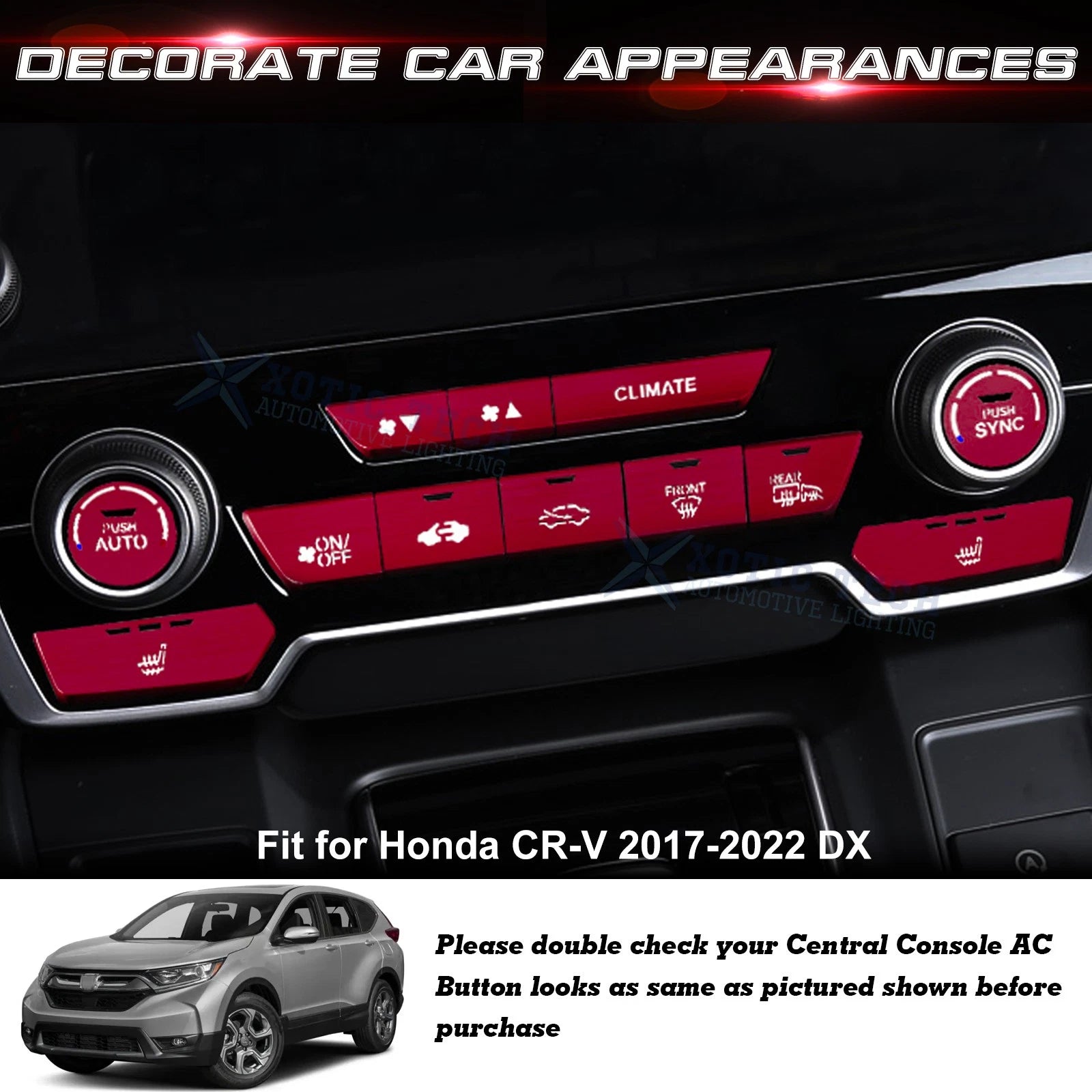 Center Dashboard Switch Cover Trims for Honda CR-V DX (2017-2022)