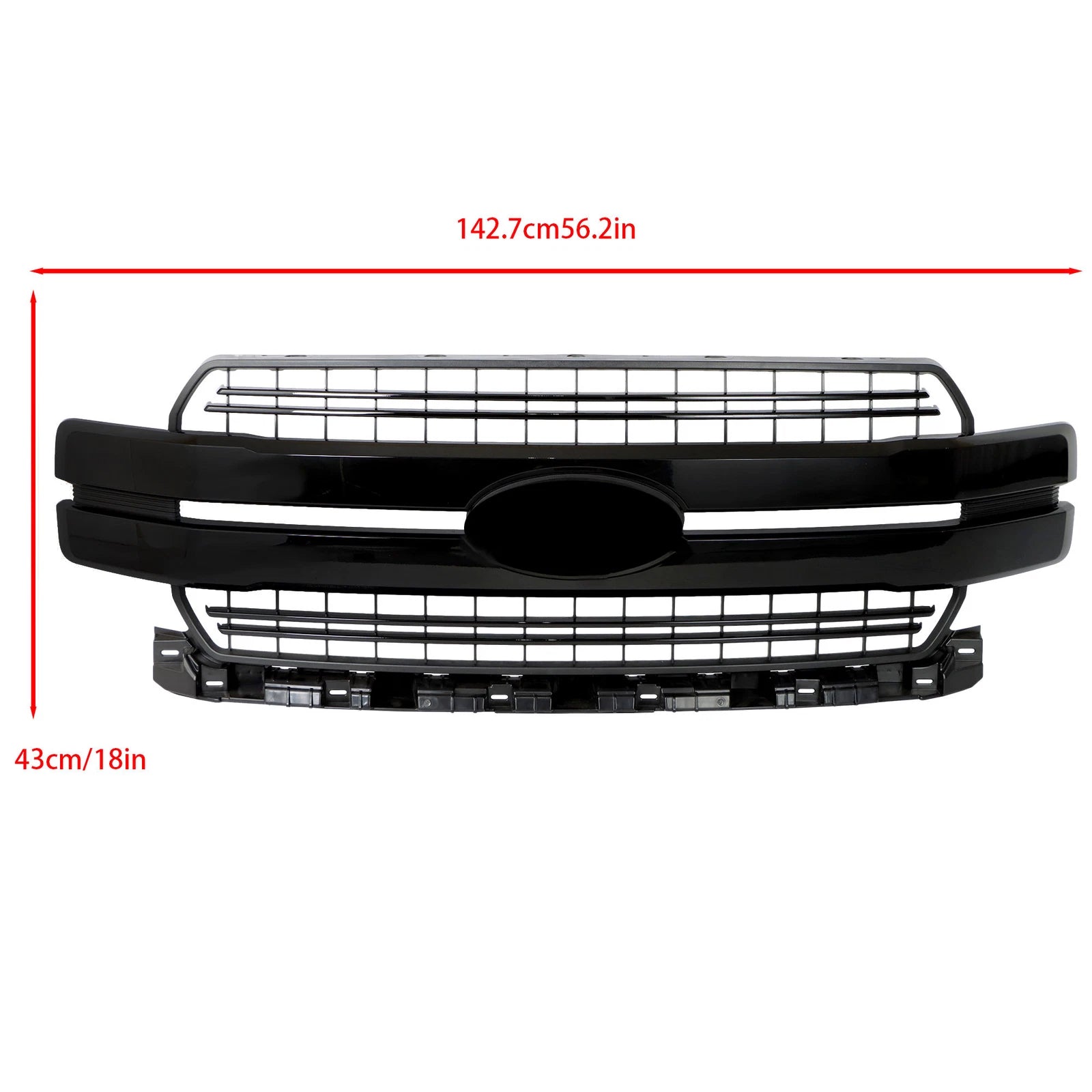 Gloss Black Front Bumper Grille for Ford F150 Lariat (2018-2020)