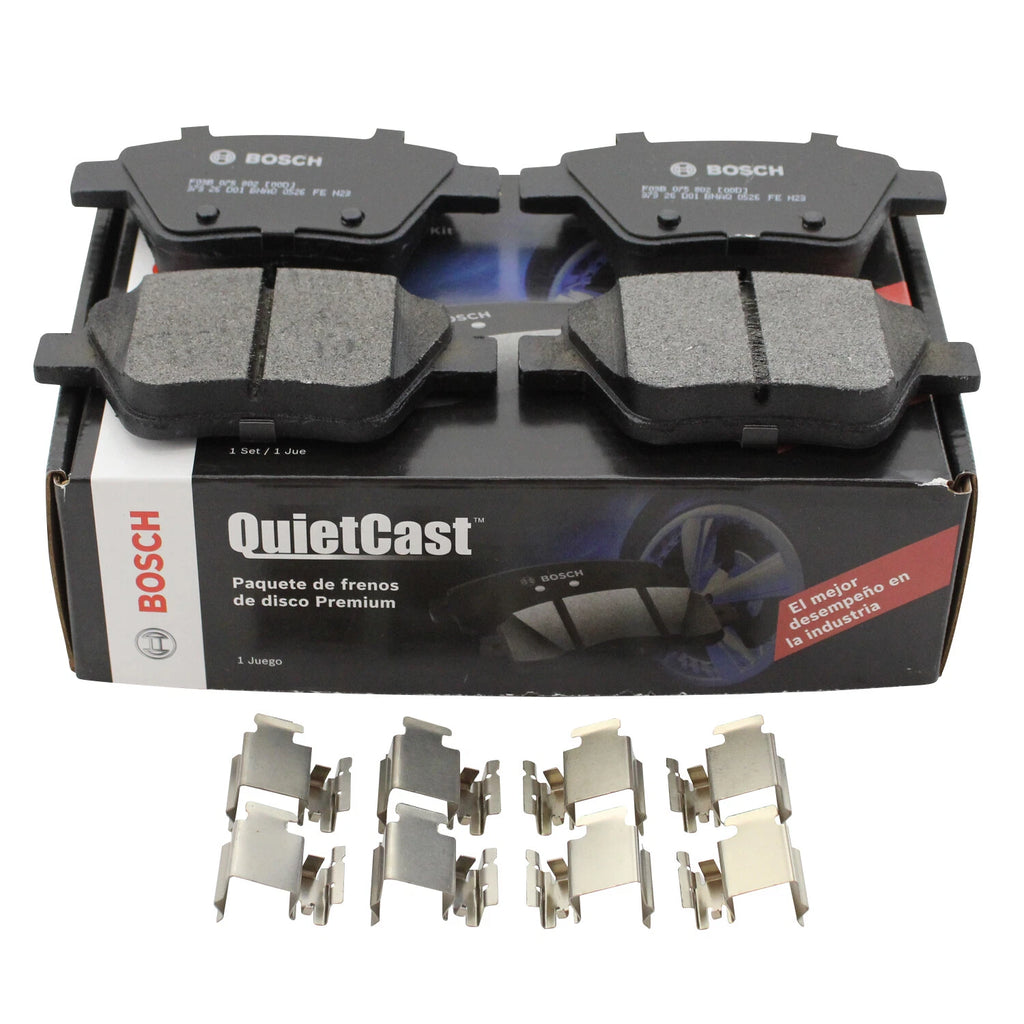Set of 4 Bosch QuietCast Rear Semi-Metallic Brake Pads for A3 Quattro Eos Golf Passat (2006–2016)