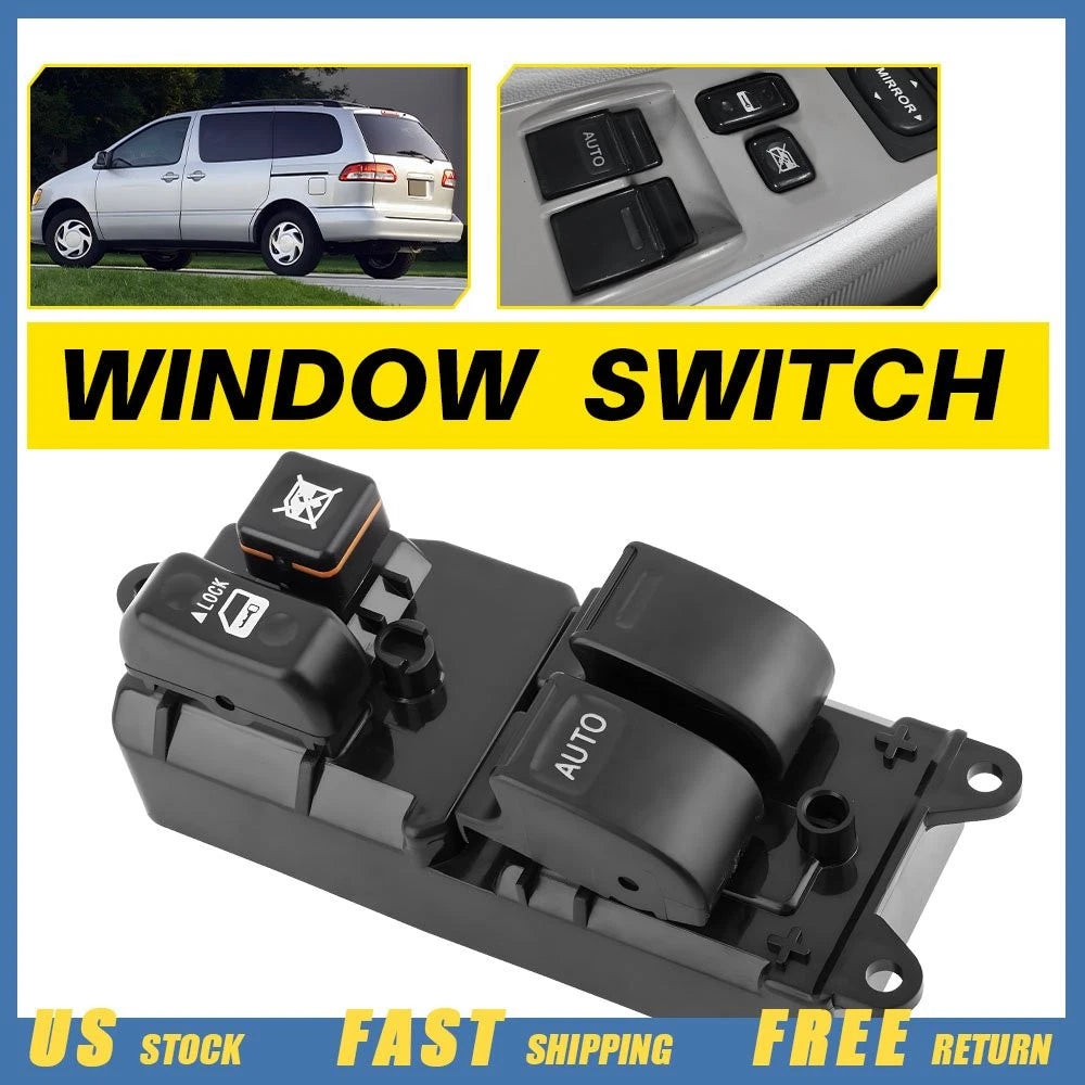 Power Window Switch for Toyota Sienna Solara Tundra (1998–2006) - Front Left Driver