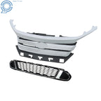 Set of 4 Upper Bumper Grilles for Ford Fusion Sport (2010–2012) with Chrome Ring