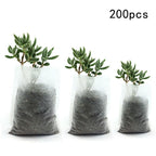 200PCS Biodegradable Non-Woven Plant Grow Pots for Seedlings