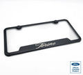 License Plate Frame Black Notched Stainless for Ford Torino (1968–1972)
