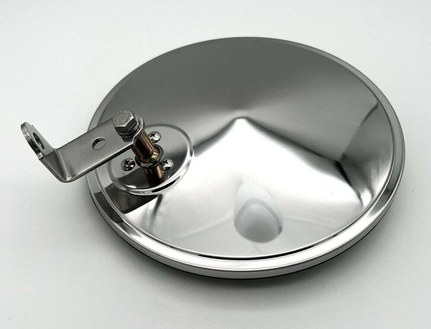 Convex Round Mirror with Offset Stud for Smooth Stainless 8.5 Inch