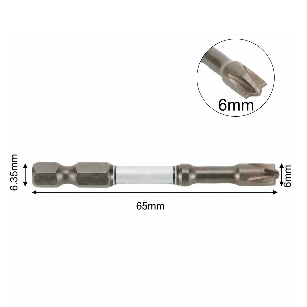 Magnetic Slotted Cross-Screwdriver Bit for Electrician FPH2 6mm (65-110mm)