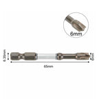 Magnetic Slotted Cross-Screwdriver Bit for Electrician FPH2 6mm (65-110mm)