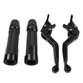 Black Extendable Brake Clutch Levers Grip Set for Kawasaki Z650 Z900 (2017-2023)