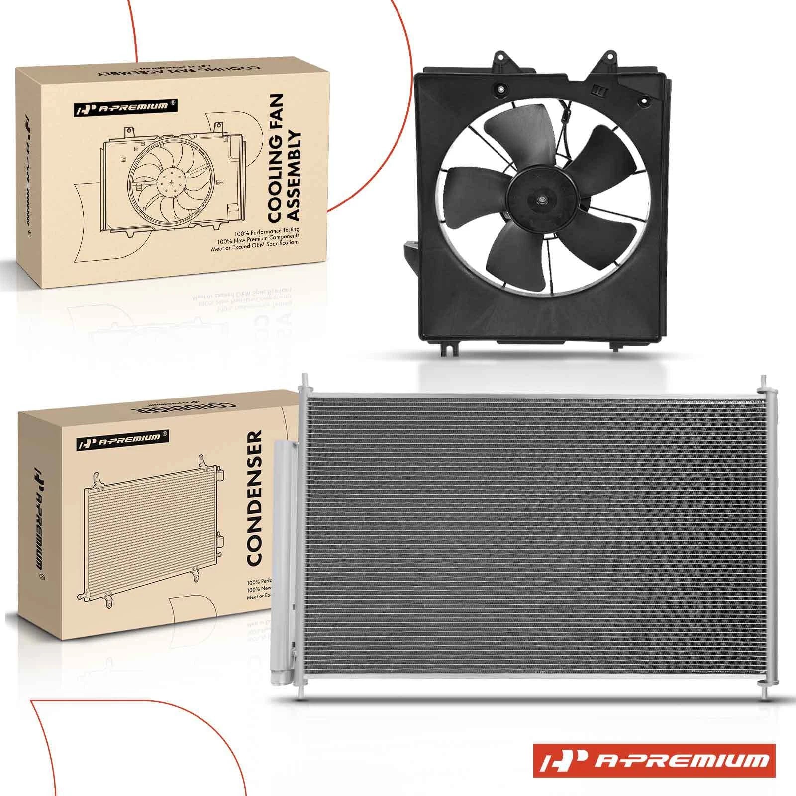 AC condenser and cooling fan assembly kit for Honda Odyssey (2005–2010)