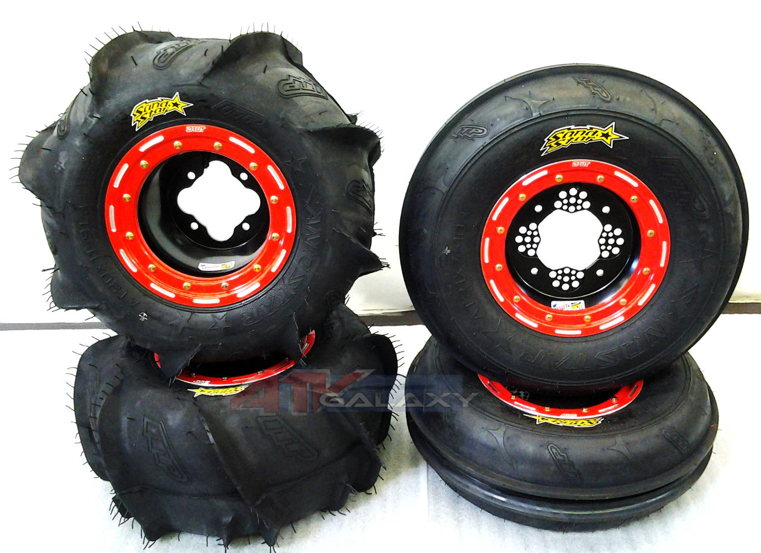 DWT G3 Beadlock Wheels & ITP Sand Star Paddle Tires Kit for 450R 400EX 250R