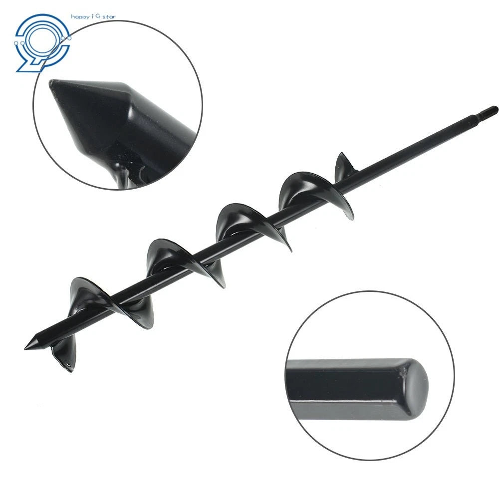 3" × 24" Solid Earth Auger Drill Bits for Garden Planter