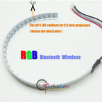 RGB LED Demon Eye Halo Ring Headlight Projector for Universal Fit (2010–2023)