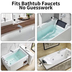 Bathtub Spout Diverter Repair Kit for Universal Fit (4-Pack) Chrome