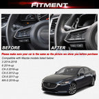 Black Forged Pattern Paddle Extended Shifter Trim for Mazda (2014-2021)