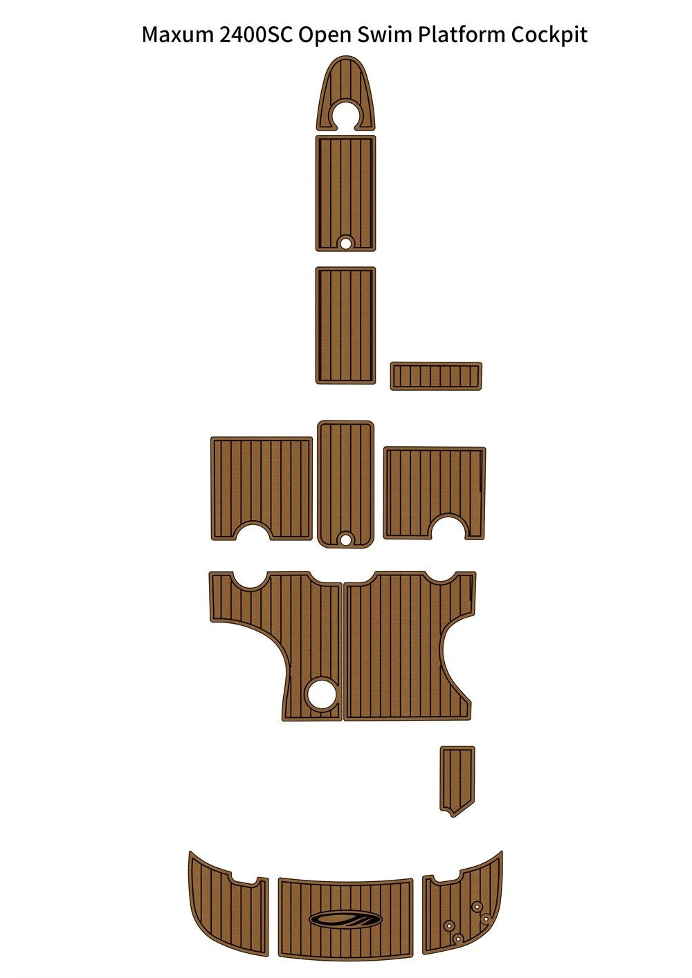 EVA Teak Deck Floor Pad for Maxum 2400 SR3 (2008)