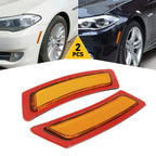 Front Bumper Reflectors Side Marker Amber Lamps for BMW 5 Series F10 (2011–2016)
