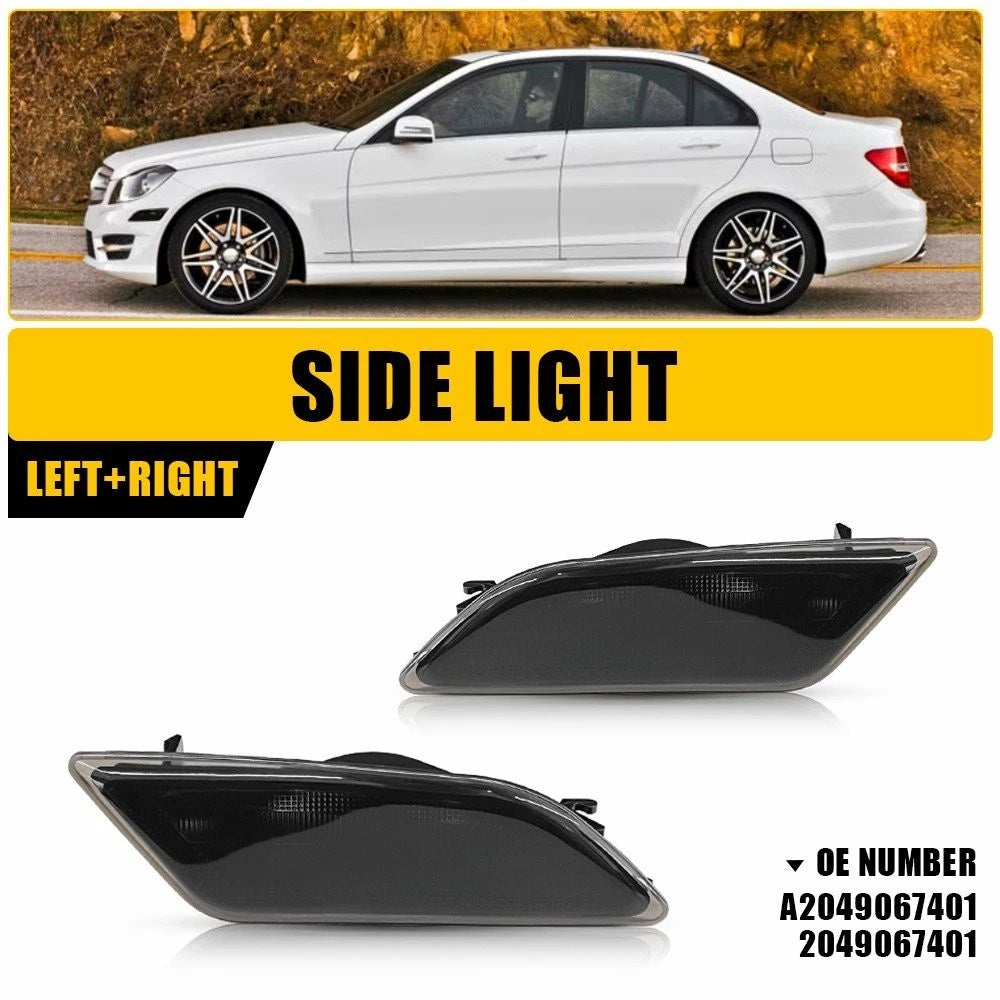 Front Side Marker Reflector Light Housing Smoke for Mercedes Benz C63 AMG (2012–2014)