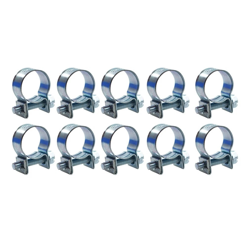 10 PCS Fuel Injection Hose Clamp for (13mm-15mm)
