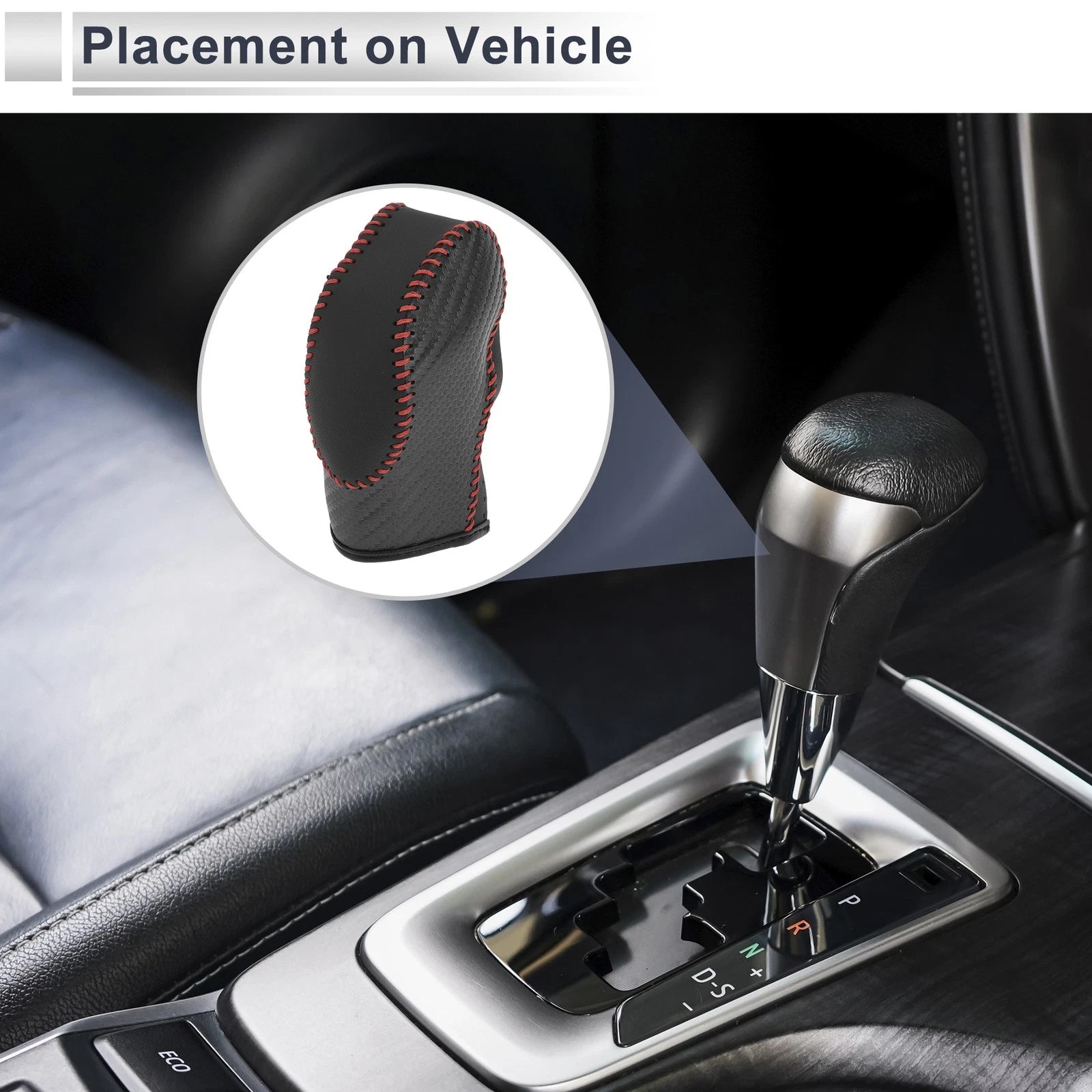 Carbon Fiber Gear Shift Knob Cover for Car 