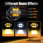 LED Driving Light Pods 5" Spot Beam for Off Road Vehicles (IP68, 178W, 9-32V)