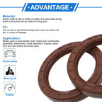 Set of 2 Oil Seal Rotary Shaft Seal FKM Rubber 75x100x13mm