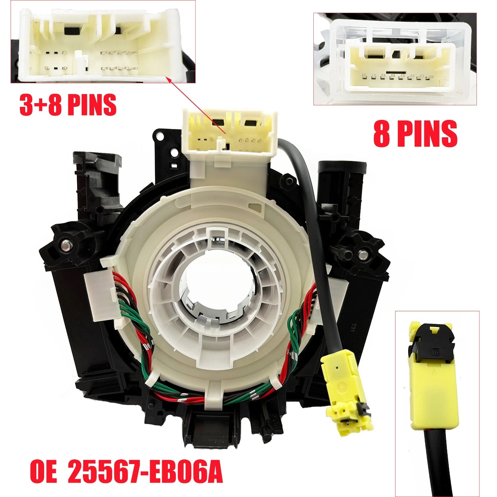 Spiral Cable Clock Spring for Nissan Tiida Pathfinder X-Trail (2007–2014)