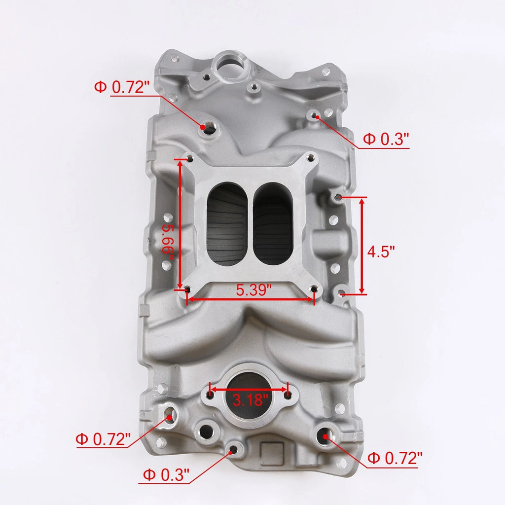Dual Plane Intake Manifold for SBC Small Block Chevy 350 400 (1956–1986)