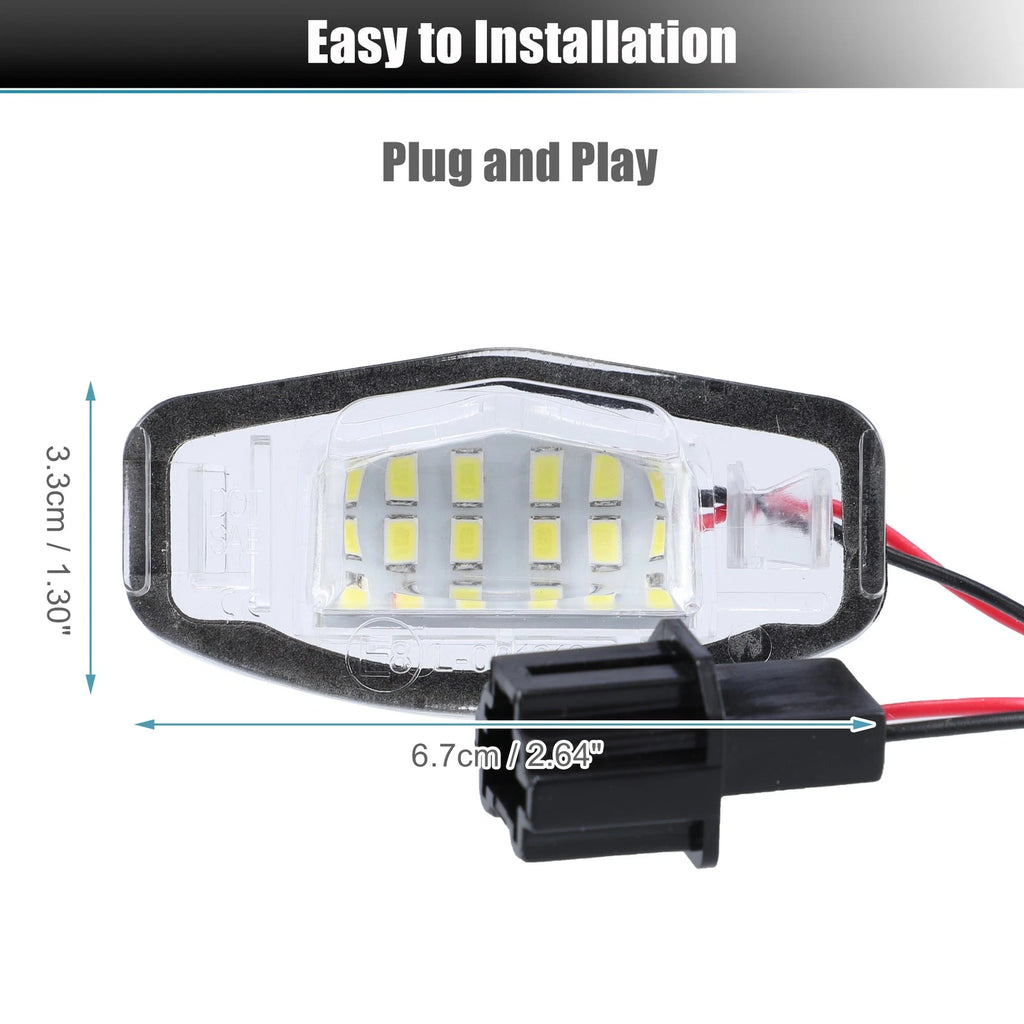 2X LED License Plate Light Assembly for Honda Accord, Acura 