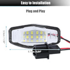 2X LED License Plate Light Assembly for Honda Accord, Acura 