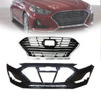 Front Bumper Cover & Upper Grille for Hyundai Sonata (2018–2019)
